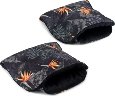 Produktbild von Handmuff Muff mit Polar Minky, Handwärmer für Herbst und Winter, Polar Minky Palmen [073]