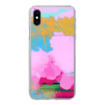 Produktbild von MuchoWow® Handyhülle Schutzhülle Hülle für iPhone Xs Farbe - Regenbogen - Abstrakt Silikon Softcase Handy Hülle - Handytasche