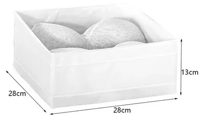 Produktbild von Kleideraufbewahrungsbox - Faltbarer Kleiderschrank-Organizer - 120 l - 80 × 60 × 40 cm - 3 Fächer - Vliesstoff - Weiß, Größe L
