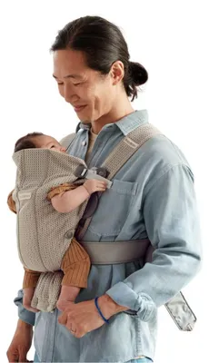 Produktbild von BabyBjorn 021002, Weiche Babytrage, Junge/Mädchen, 4,5 kg, Grau, Baumwolle, Elasthan, Stoff, Polyester