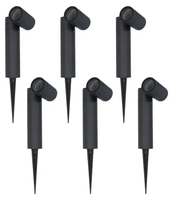 Produktbild von hoftronic LED Gartenstrahler 5W GU10 IP65 Schwarz dimmbar schwenkbar