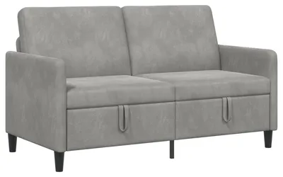 Imagen del producto de vidaXL Sofá con espacio de almacenamiento, color gris claro, 152 x 78 x 87 cm, tapizado en poliéster