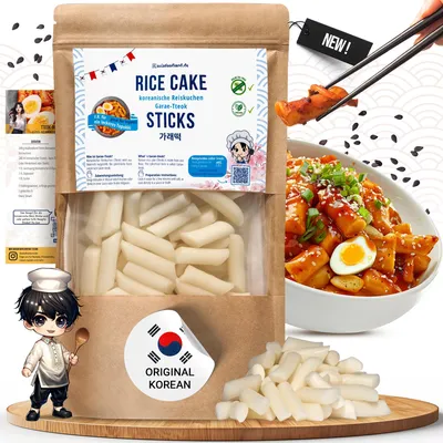 Obrázek produktu pro Tteok Korejský rýžový koláč např. Tteok-bokki - tteokbokki - 400g
