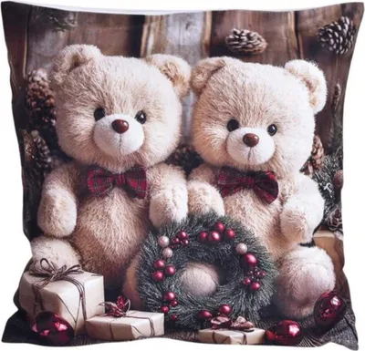 Produktbild von Weihnachtsdecke Teddybären CYC31007 40x40 cm