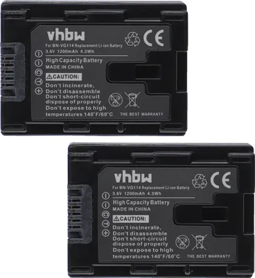 Produktbild von vhbw 2x Akku kompatibel mit JVC GZ-MS250U Videokamera Camcorder (1200 mAh, 3,6 V, Li-Ion)