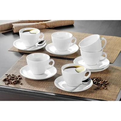 Zdjęcie produktu dla Esmeyer 433-255 Kaffeetassen-Set weiß 12-teilig