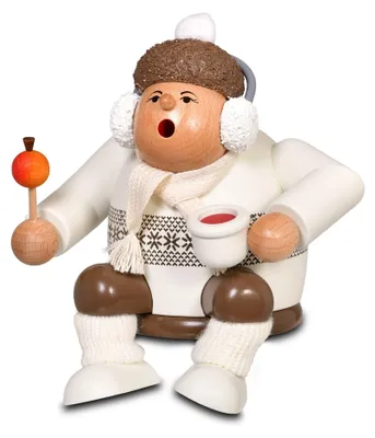 Produktbild von Weihnachtsmarktbesucherin - Kantenhocker (15cm) Räuchermann von KWO