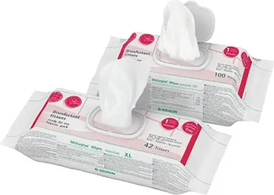 Produktbild von B.Braun Meliseptol Wipes sensitive flowpack XL (42 T.) Flächenschnelldesinfektion