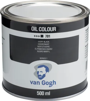 Produktbild von Van Gogh Ölfarbe Dose 500 ml Elfenbeinschwarz 701