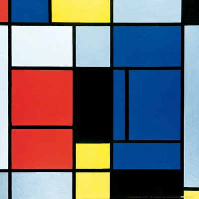 Produktbild von Piet Mondrian Kunstdruck Bild - Tableau No. I, 1921-1925 (40 x 40 cm)