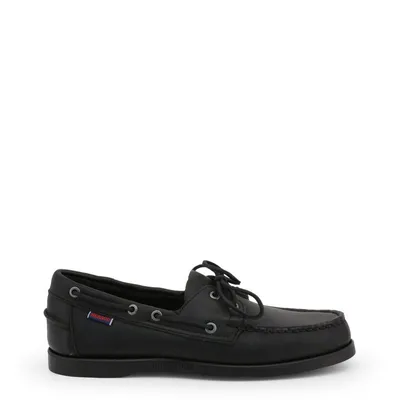 Produktbild von Sebago Docksides, Full-Grain Leather (Glattleder), total black, Men 7000H00-924 43