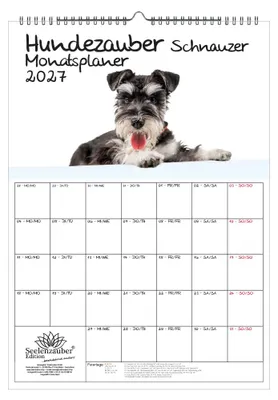 Produktbild von Hundezauber Schnauzer Planer DIN A3 Kalender für 2027 Welpen und Hunde - Seelenzauber