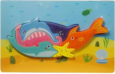 Image de Puzzle en bois, poisson