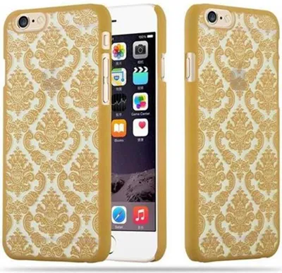 Produktbild von Cadorabo Hülle für Apple iPhone 6 / 6S Schutz Hülle in Gold Hard Case Schutzhülle Blumen Etui Handyhülle