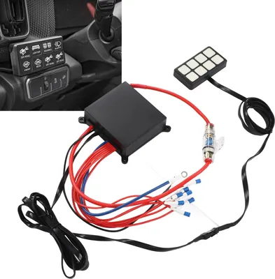 Productafbeelding van 8-voudige schakelpaneel, met automatische dimfunctie, schakelcircuit, vermogensregeling, relaisysteem, bedieningspaneel, touchscreen-bediening voor vrachtwagens, quads, UTV's, boten en campers