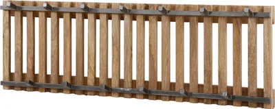 Produktbild von KAWOLA Garderobe JACINTA Mangoholz Metall 13 Haken braun