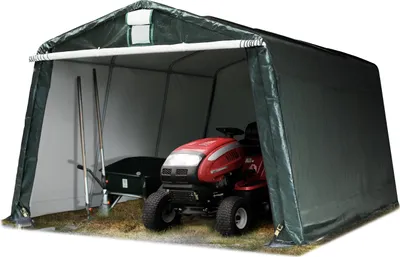 Immagine prodotto di TOOLPORT Tendone Garage 3,3 x 4,7 m Verde, Costruzione Stabile in Acciaio con Telo PE Garage per Bicicletta
