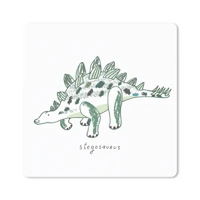 Produktbild von MuchoWow® Mauspad Mousepad Kinderzimmer - Stegosaurus - Dinosaurier - Junge - Mädchen - Kinder 30x30 cm - Mousepads - Maus Mat - Pad - Mausunterlage - Gaming