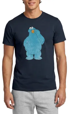 Produktbild von Spreadshirt Sesamstraße Krümelmonster Naschen Männer T-Shirt, L, Navy