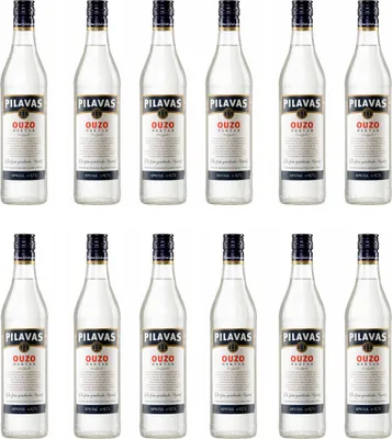 Produktbild von Ouzo Pilavas Nektar 12x 0,7l 40% Vol. | + 20ml Jassas Olivenöl