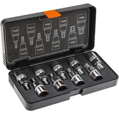 Image de NEO TOOLS Embouts Torx sur douille de 55 mm, set de 9 pcs.