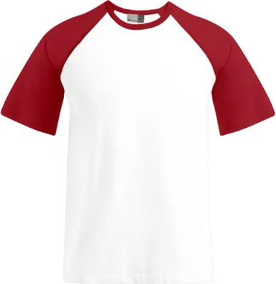 Produktbild von Raglan Baseball T-Shirt Herren, Weiß-Rot, M
