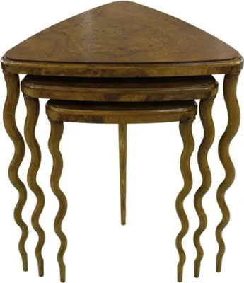 casa padrino luxus jugendstil eschenholz beistelltisch tisch set wohnzimmer hotel restaurant deko möbel ladeneinrichtung