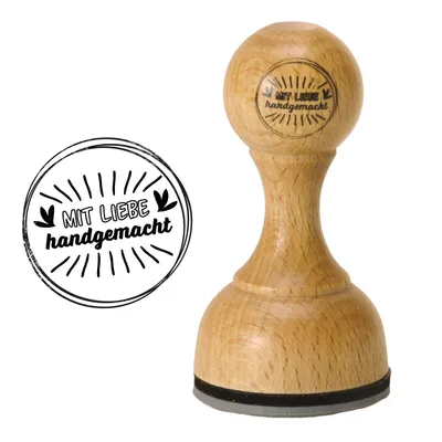 Produktbild von Mit Liebe handgemacht Holzstempel