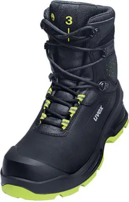 Produktbild von Uvex 3, Weiblich, Erwachsener, Sicherheitsstiefel, Schwarz, Grün, ESD, S3, Schnürverschluss