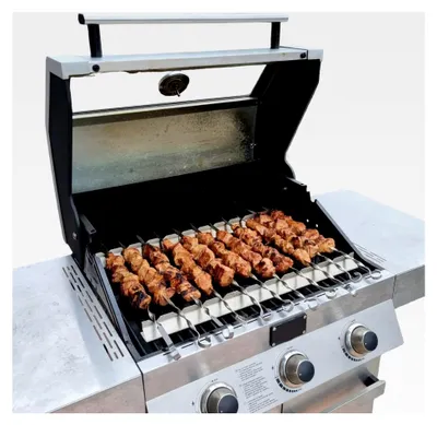 Produktbild von Schaschlikaufsatz für Gasgrill mit 11 Edelstahlspießen