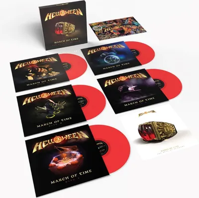 Produktbild von Helloween: Helloween: March Of Time (The Best Of 40 Years) (Limited Edition Box Set) (Red Vinyl) - - (LP / M)