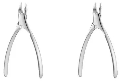 Productafbeelding van Nagelknipper, roestvrij staal, ergonomisch ontwerp, zilver - 2 stuks