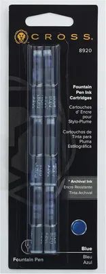 Productafbeelding van Cross 8920 vulpen inktpatronen - Set van 6 - Blauw