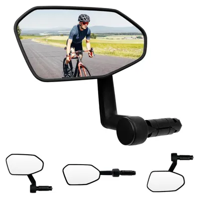 Obrázok produktu pre Zrkadlo na bicykel, zrkadlo na riadidlá, sklo, skladacie, pre elektrické bicykle, ľavá strana, priemer 15-20 mm