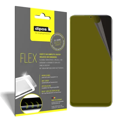 Produktbild von 2x Schutzfolie für Oppo Realme V3 Folie, 100% Displayabdeckung, dipos Flex