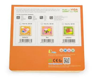 Produktbild von Viga 50136 Handy-Flachpuzzle - Schmetterling