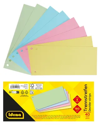 Immagine prodotto di Strisce divisorie Idena 4 colori 40 pezzi