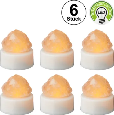 Produktbild von 6er Set LED Teelicht, Himalaya, ca. 5cmH