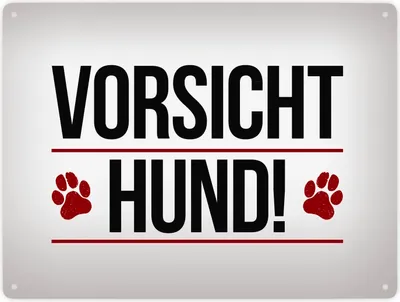 Produktbild von Vorsicht Hund! Metallschild XXL