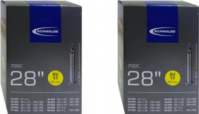 Produktbild von Schwalbe 2x Schlauch SV17 lang 28x1 1/8-1.75 28/47-622/635 SV60mm
