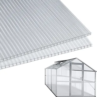 Image de Jiubiaz 14x polycarbonate double paroi 4mm Plaques de serre alvéolaires