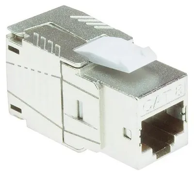 Produktbild von ACT Keystone-Anschluss, Cat8-abgeschirmt, RJ45, Press-fit, Silber