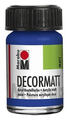 Produktbild von Marabu 1401 39 055 Decormatt Acryl, Ultramarinblau dunkel 055, 15 ml