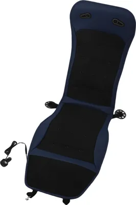 Imagen del producto de Funda para asiento de coche con refrigeración, con 2 ventiladores, 24 salidas de aire, compatible con corriente continua de 12 y 24 voltios. Funda de refrigeración con un solo clic, velocidad del viento ajustable, color azul