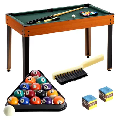 Produktbild von Multispieltisch 4-in-1 Airhockey Tischfußball Pingpong Billard 125x91x82,5 cm für Kinder