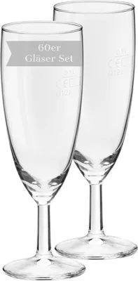 Produktbild von Van Well Royalty Sektglas 0,1 l geeicht 60er Set