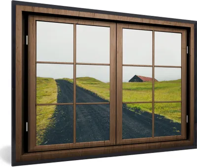 Produktbild von MuchoWow® MuchoWow® Gerahmtes Poster Aussicht - Natur - Haus 90x60 cm - Poster mit zchwarzem Bilderrahmen - Fotorahmen - Foto-Plakat