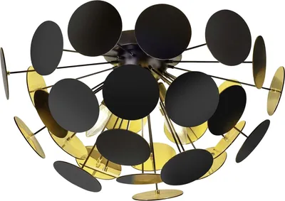 Zdjęcie produktu dla Lampa sufitowa DISCALGO czarno-złota 3xE14x40W metal wym:30x54x54cm IP20 Trio