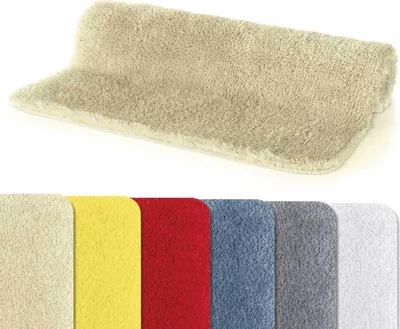 Produktbild von Spirella Badteppich Badvorleger Duschvorleger Fino Supersoft Hochflor waschbar, rutschfest Badematte 70x120 cm – Beige