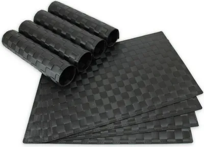 Produktbild von Tischsets MODERN 8er Set Schwarz als Tischuntersetzer